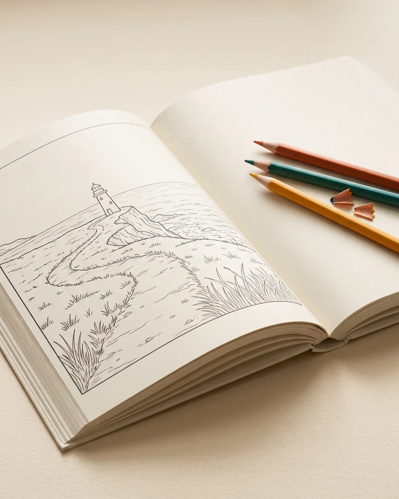 Wander & Color: 30 Line-Art Plates